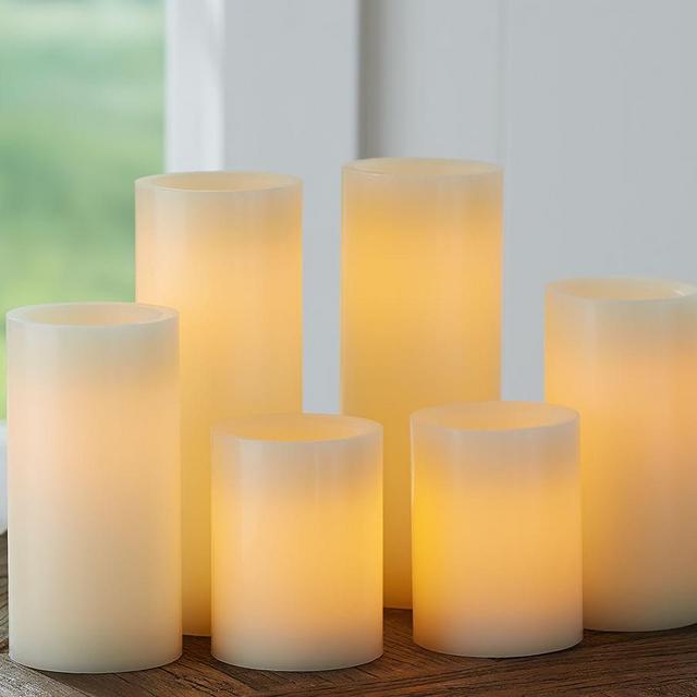 Essential Flameless Wax Candle, Set of 6