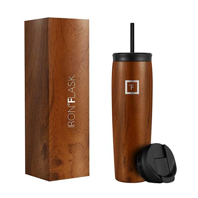 IRON °FLASK Nomad Tumbler - 28 Oz, 2 Lids (Straw/Flip), Vacuum Insulated Stainless Steel Bottle, Double Walled, Thermo Coffee Travel Mug, Water Metal Canteen