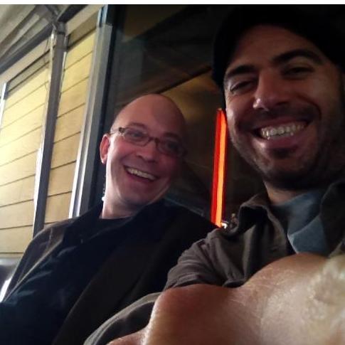 Gerald Shorey (Groomsman) and R. Mertens enjoying the summer weather in Portland, OR.