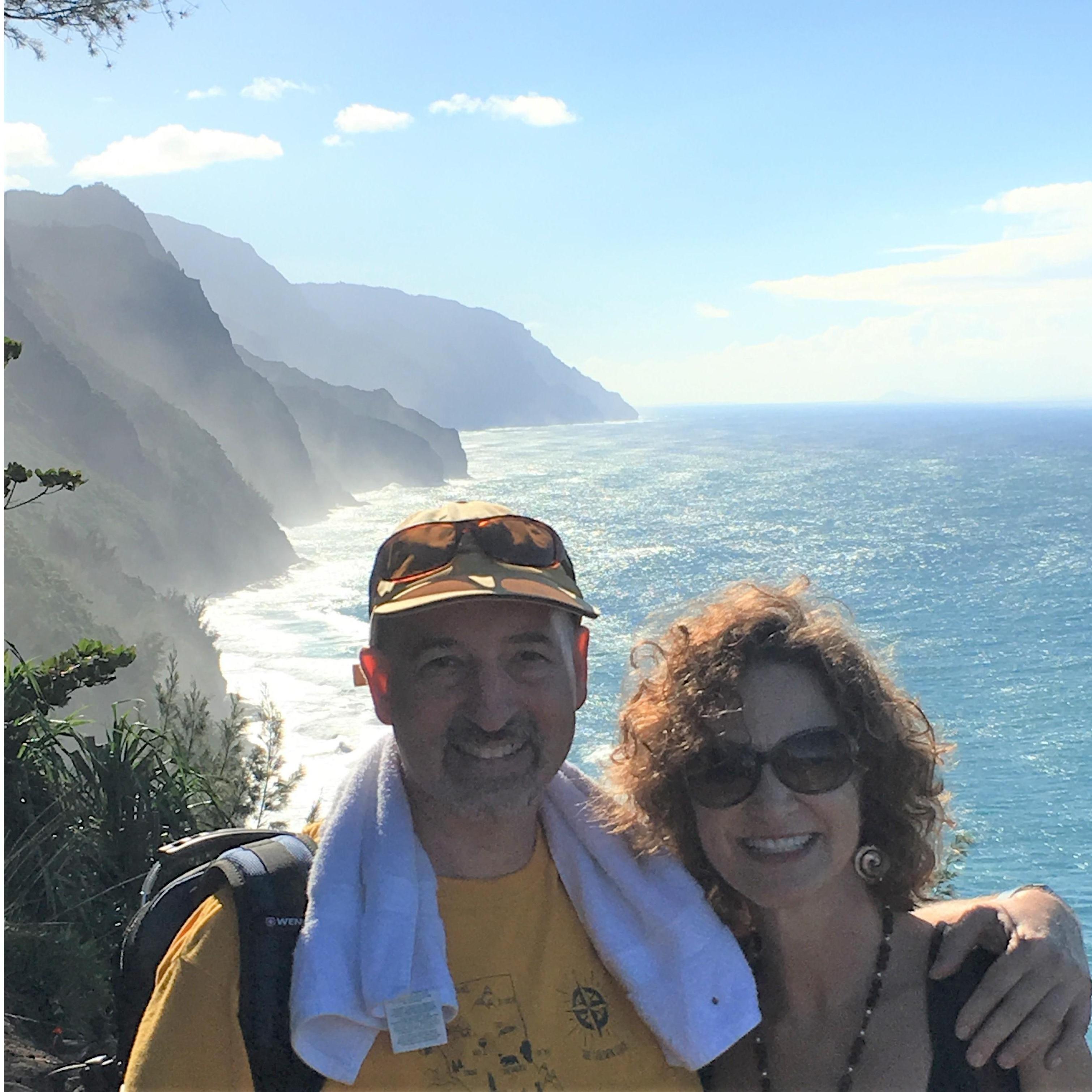 Hiking the Napali coast with my honey - a place we love and that inspires us both!