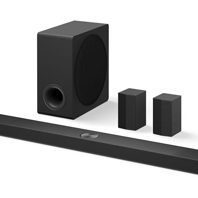 LG S90TR 7.1.3-Channel OLED evo TV Matching Home Theater Soundbar with Rear Surround Speakers and Wireless Subwoofer, Wow Orchestra, Dolby Atmos, WOWCAST Built-in (2024 Model)