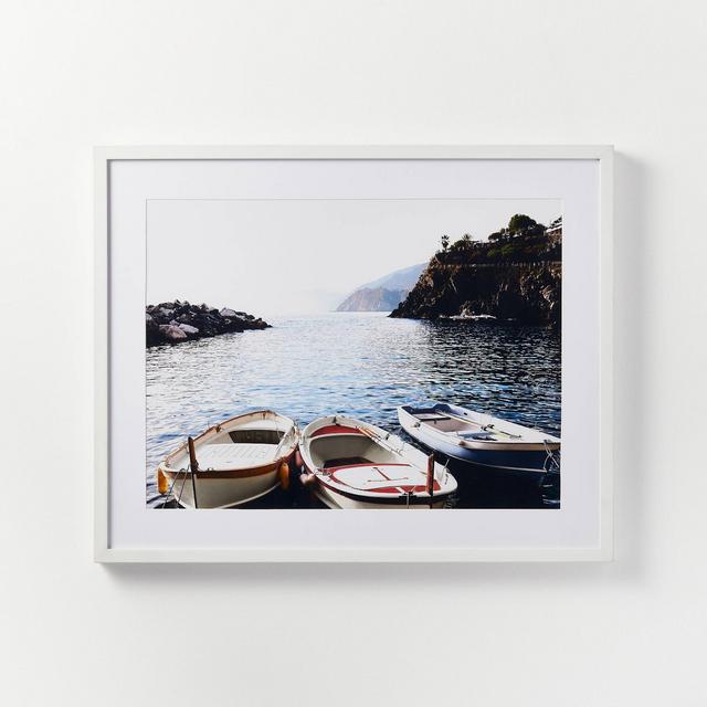 30" x 24" Docked Boats Framed Wall Art - Threshold™ designed with Studio McGee