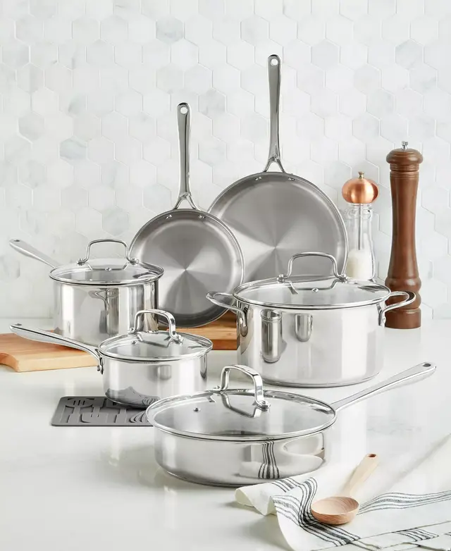 The Cellar Stainless Steel 11-Pc. Cookware Set, Exclusively at Macy's