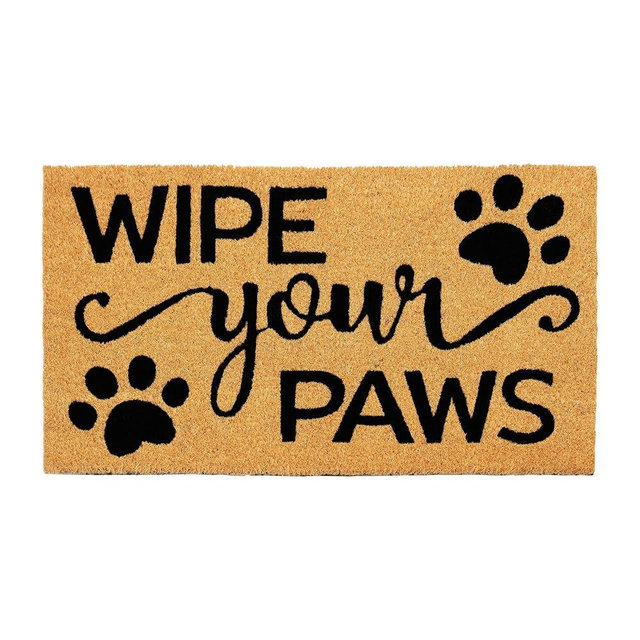 IRONGATE Welcome Doormat - Non Slip Dirt Trapping Wipe Your Paws Coco Coir Door Mat - Low Profile Front Doormat - Indoor Outdoor Durable Easy Clean High Traffic Area Patio Entryway Door Mat - 17 x 30