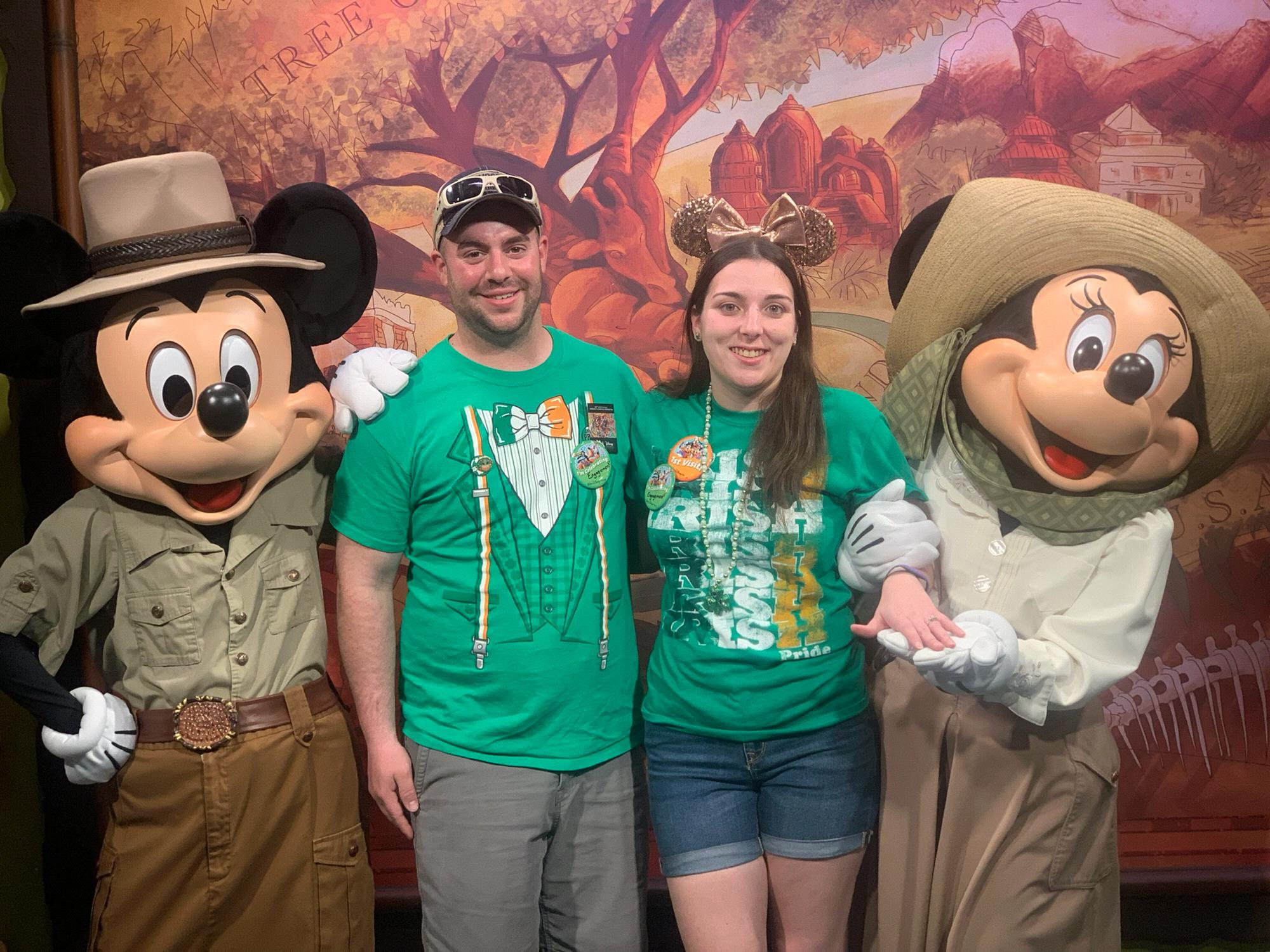 Mickey and Minnie were so happy to hear our exciting news!