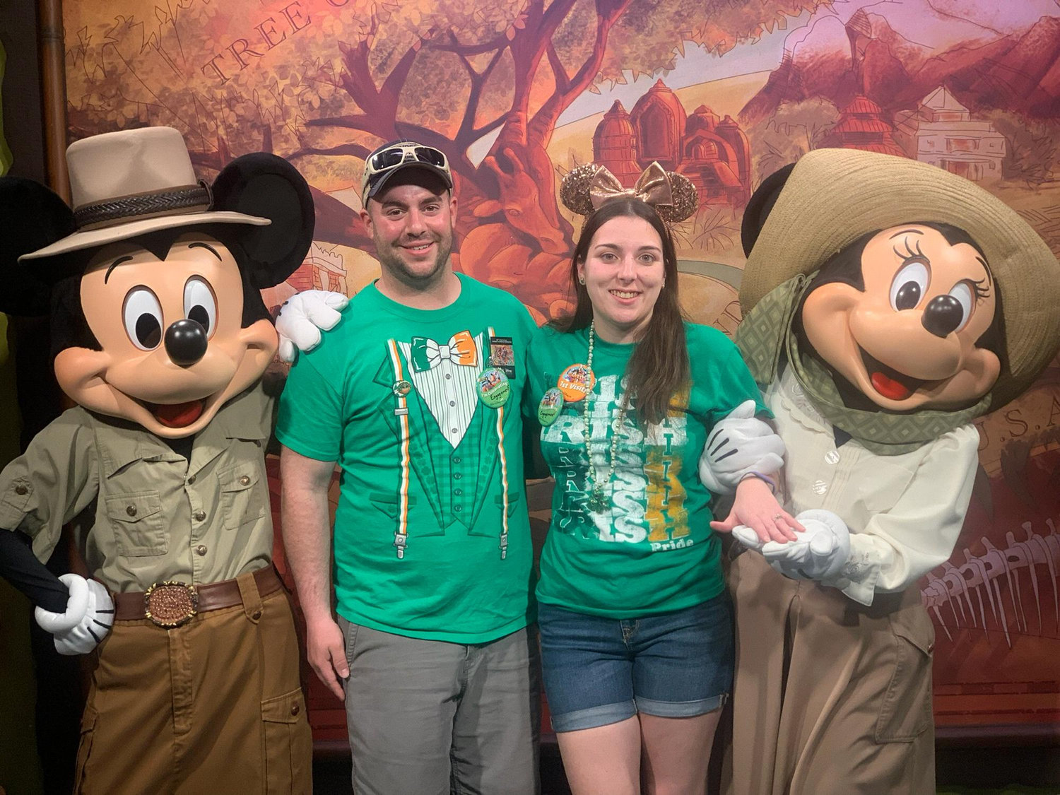 Mickey and Minnie were so happy to hear our exciting news!