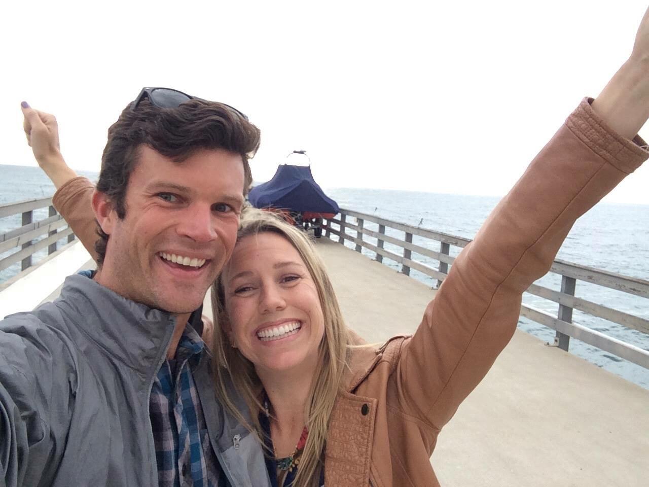 She said yes on the Scripps Pier!