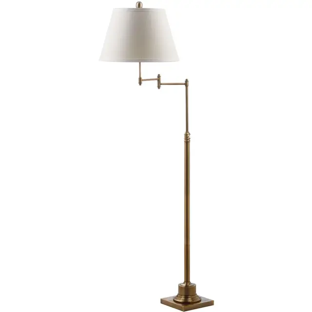 Ingram Swing Floor Lamp - LIT4301 - Brass - Safavieh