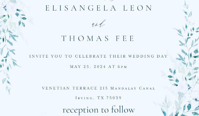 The Wedding Website of Elisangela Leon and Thomas Fee
