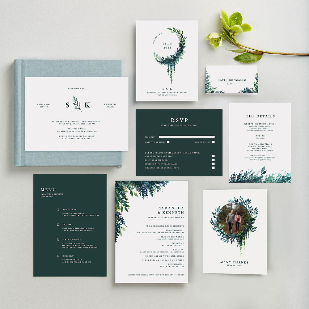 Oxley | Smoke | Zola Wedding Place Cards