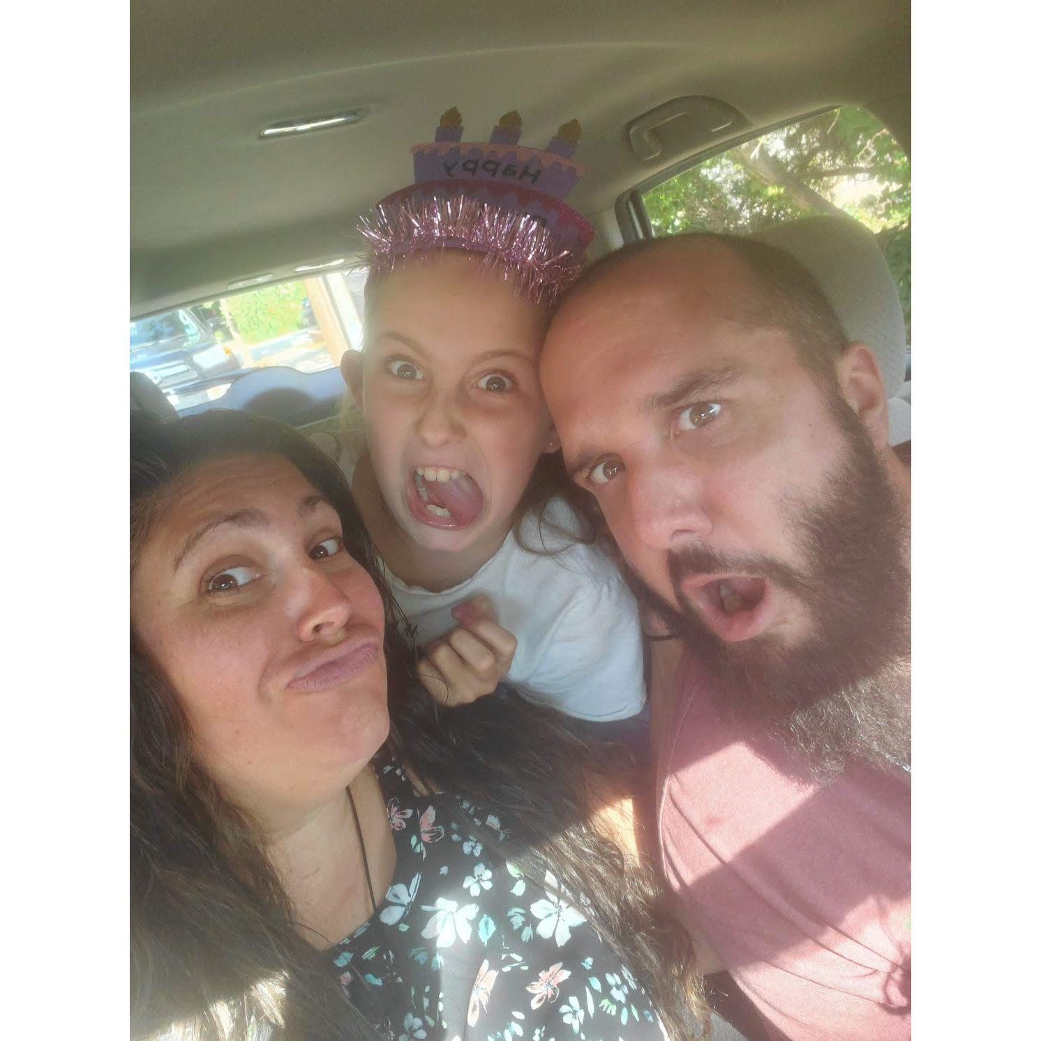 Kendra's 10th Birthday off to the mall we go with plenty of time for silliness. 7.7.2023