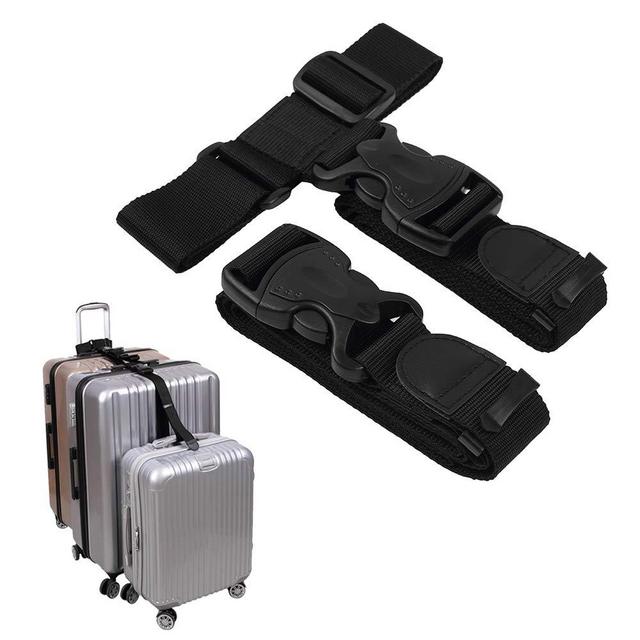 Luggage Connector Straps,Add a Bag Suitcase Strap Belt,Luggage Clip Link,Multi Adjustable 1.5" W Travel Attachment Accessories for Carry on Bag Stacker -2Pack(Extended Size)