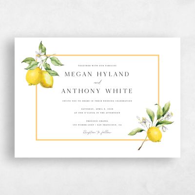 White Wedding Invitation - Praga Landscape