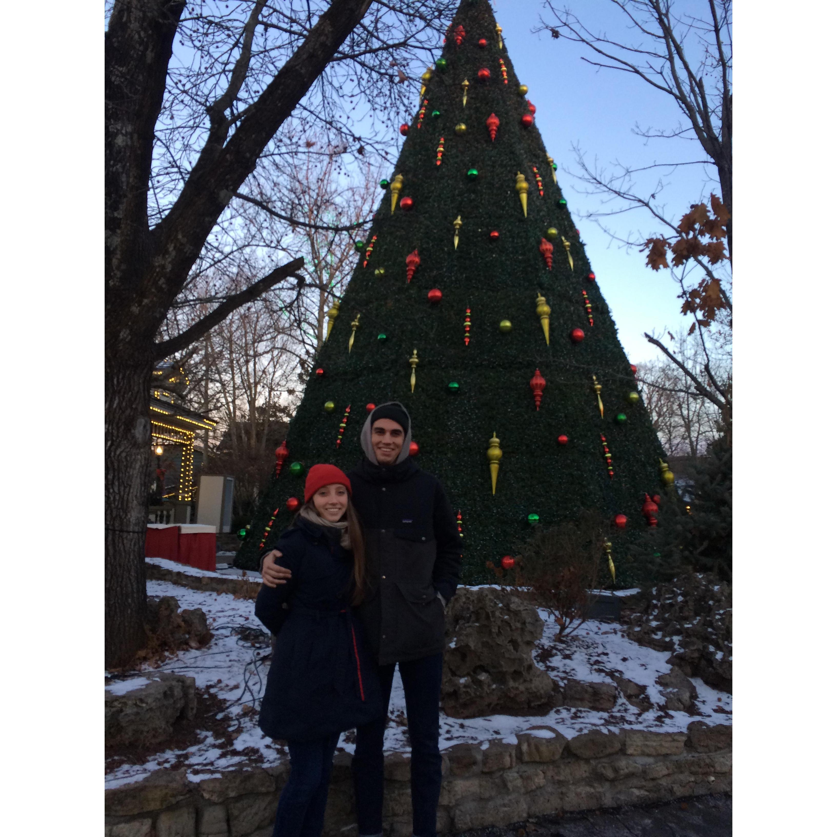 We visited Silver Dollar City with my parents, around Christmas of 2016.