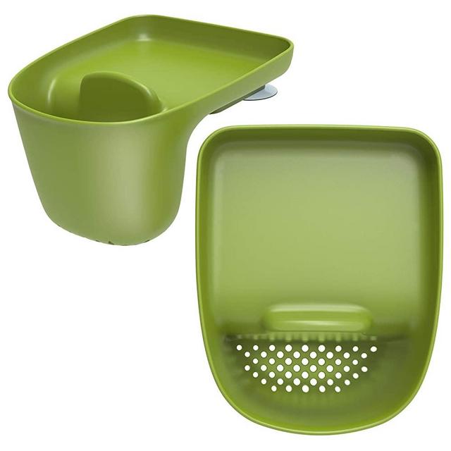 MR.SIGA Sink Caddy with Suction Cup, Sponge and Scouring Pad Holder for Kitchen, Pack of 2, Green