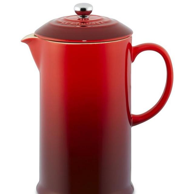 Le Creuset Café Stoneware French Press, Red