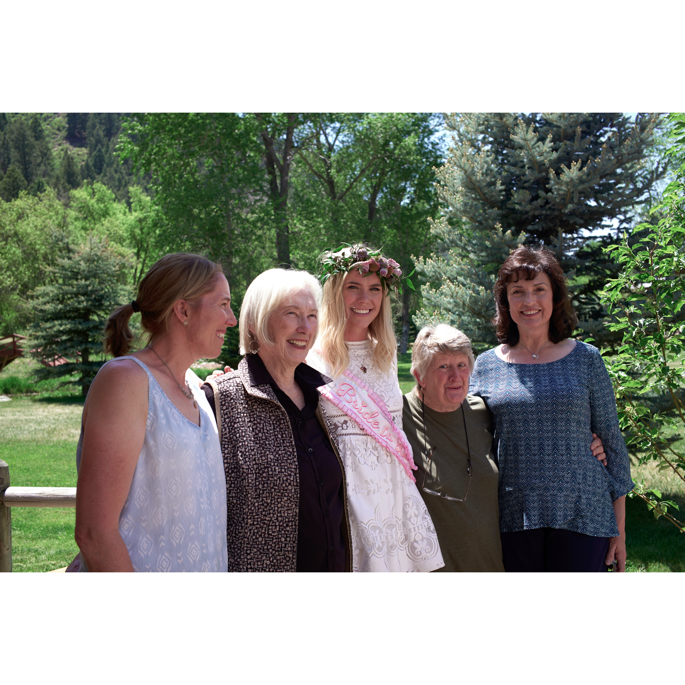 Bridal Shower with all the moms! (Left to right: Heidi (Elli's mom), Pat (Heidi's Mom), Elli, Granny Jean (Dave's mom), Rosemary (Brian's mom))
