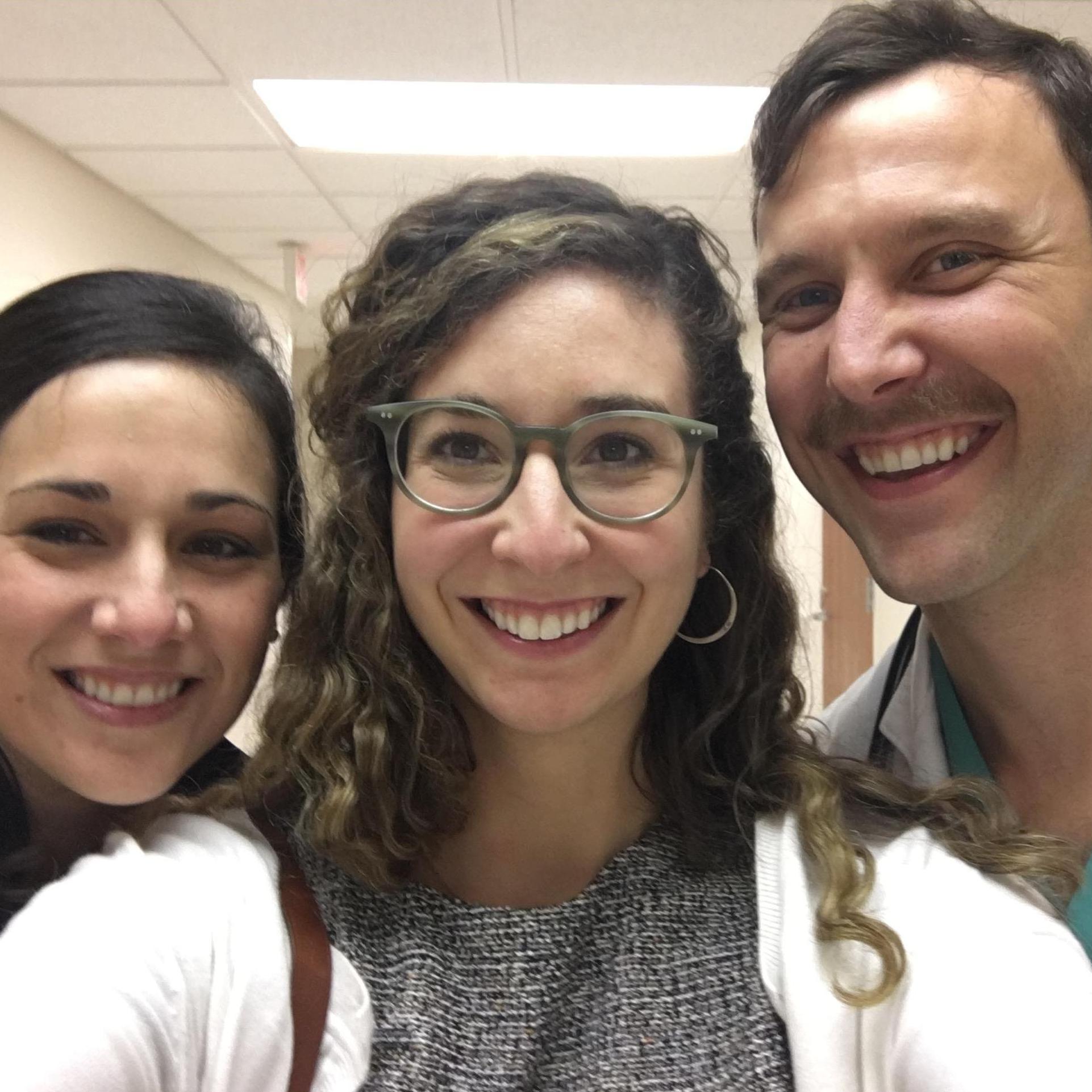 dropping off food to Emile and their friend Alicia at work at OLOL in Baton Rouge