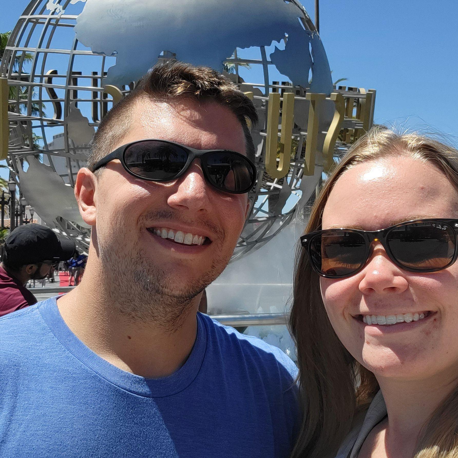 Parker took Hannah to Universal for the first time, also first road trip.