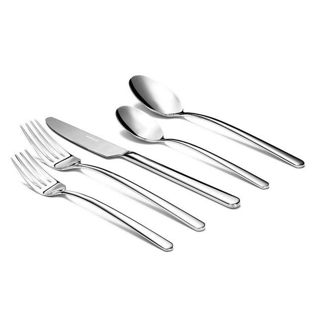 Stahlsmith Riesa Flatware Set for 6, 30-Piece Silverware Set, 18/10 Stainless Steel Cutlery with Mirror Finish, Dishwasher Safe Utensils for Home, Kitchen, Everyday Dining and Entertaining
