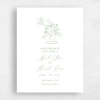 Green Wedding Save the Date - Keole Portrait