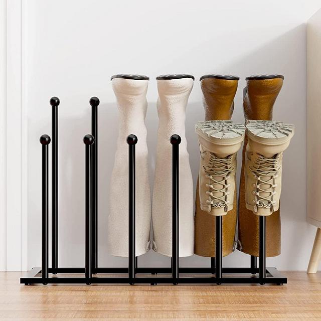 Pickpiff Free Standing Shoe Racks - Black Metal Boot Rack, Shoe Organizer for Dorm Room, Closet, Entryway, Bedroom, Patio Outdoor, Hallway, Black Shoe Rack Organizer, Shoe Storage Fit for 6 Pairs