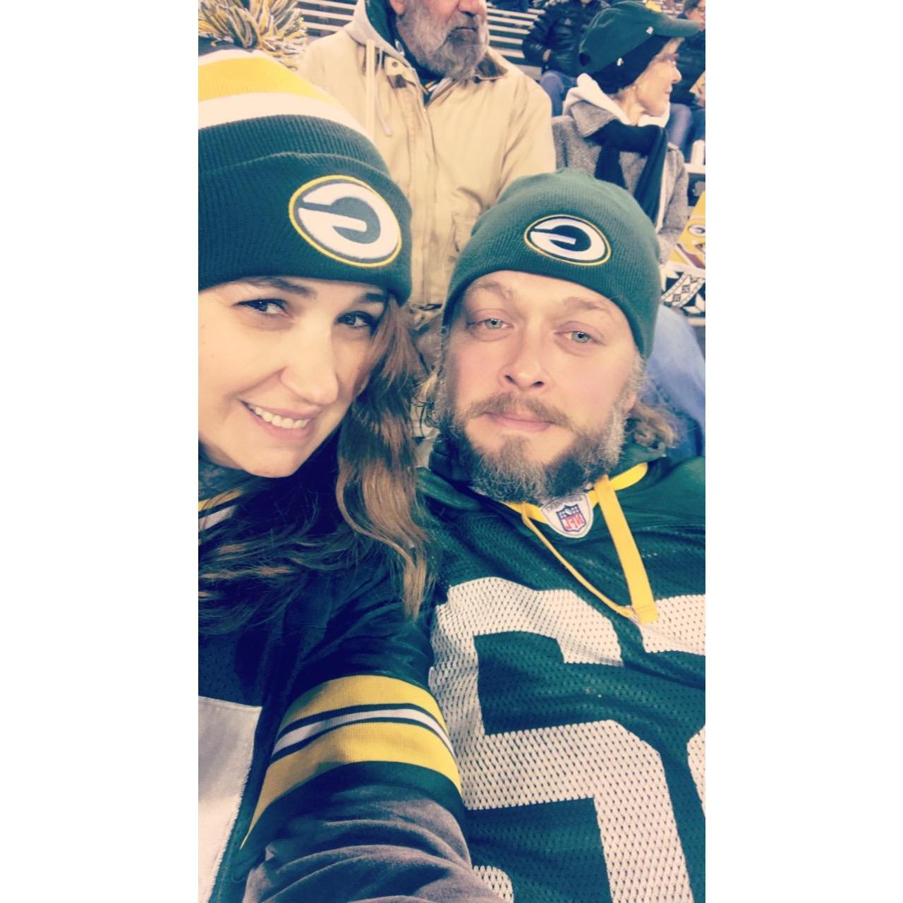 Our first Packer game ❤️ 2017
