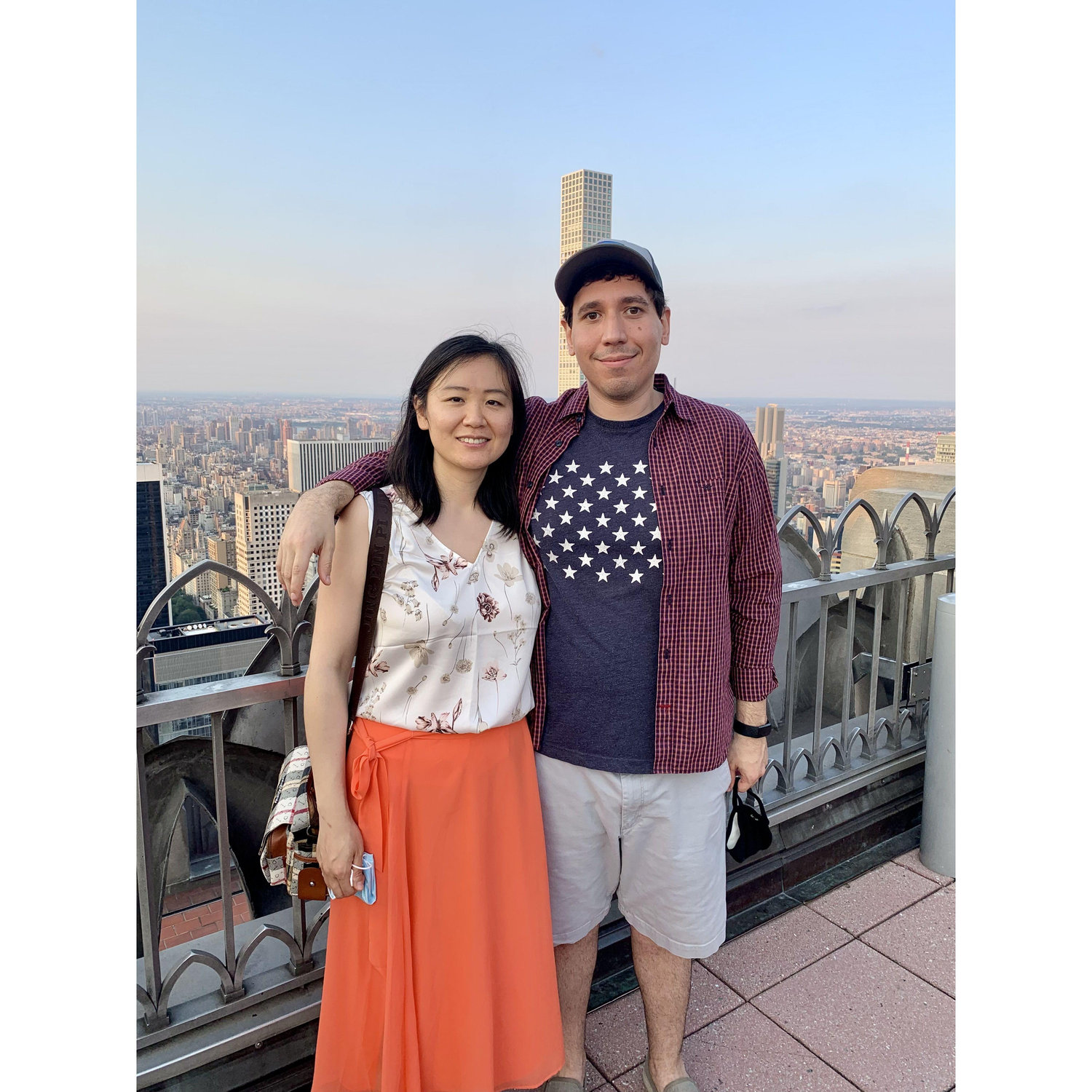 Enjoying the view at Top of the Rock