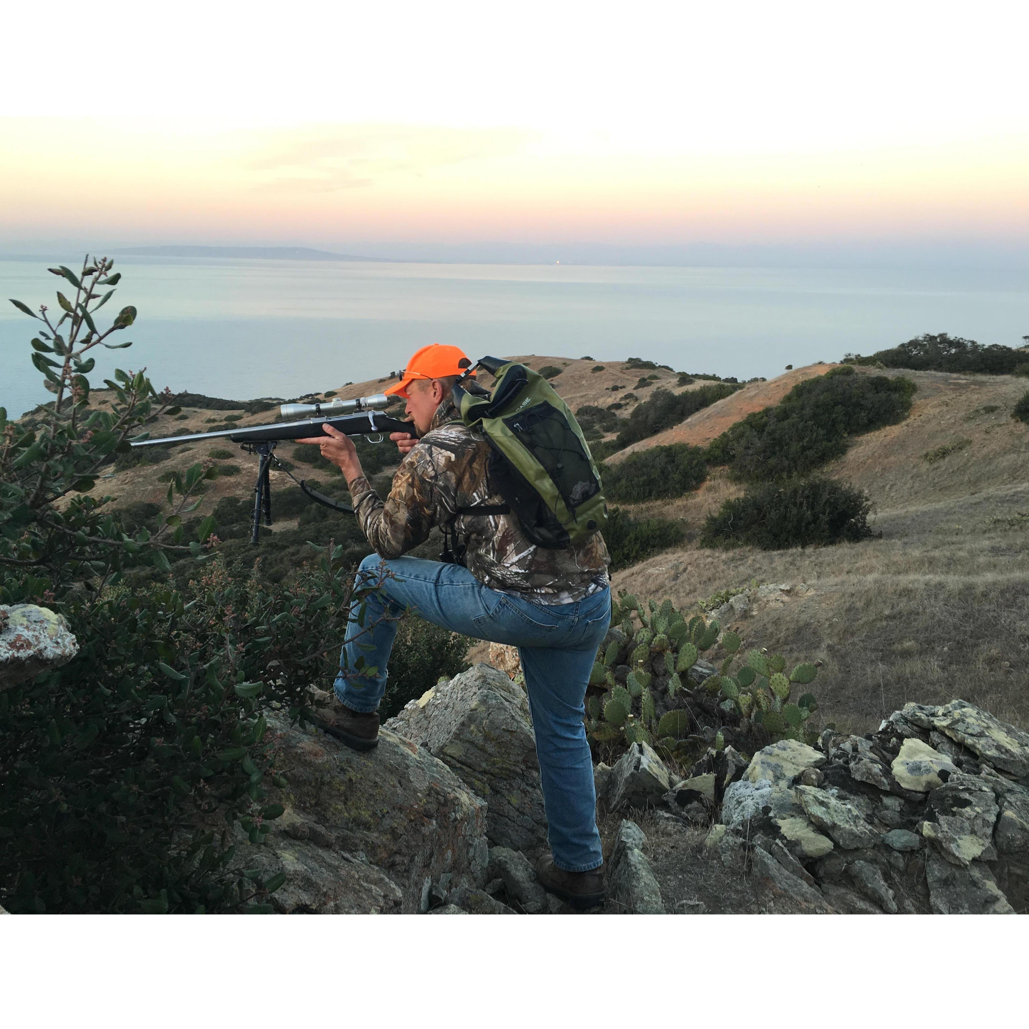 Hunting on the island.