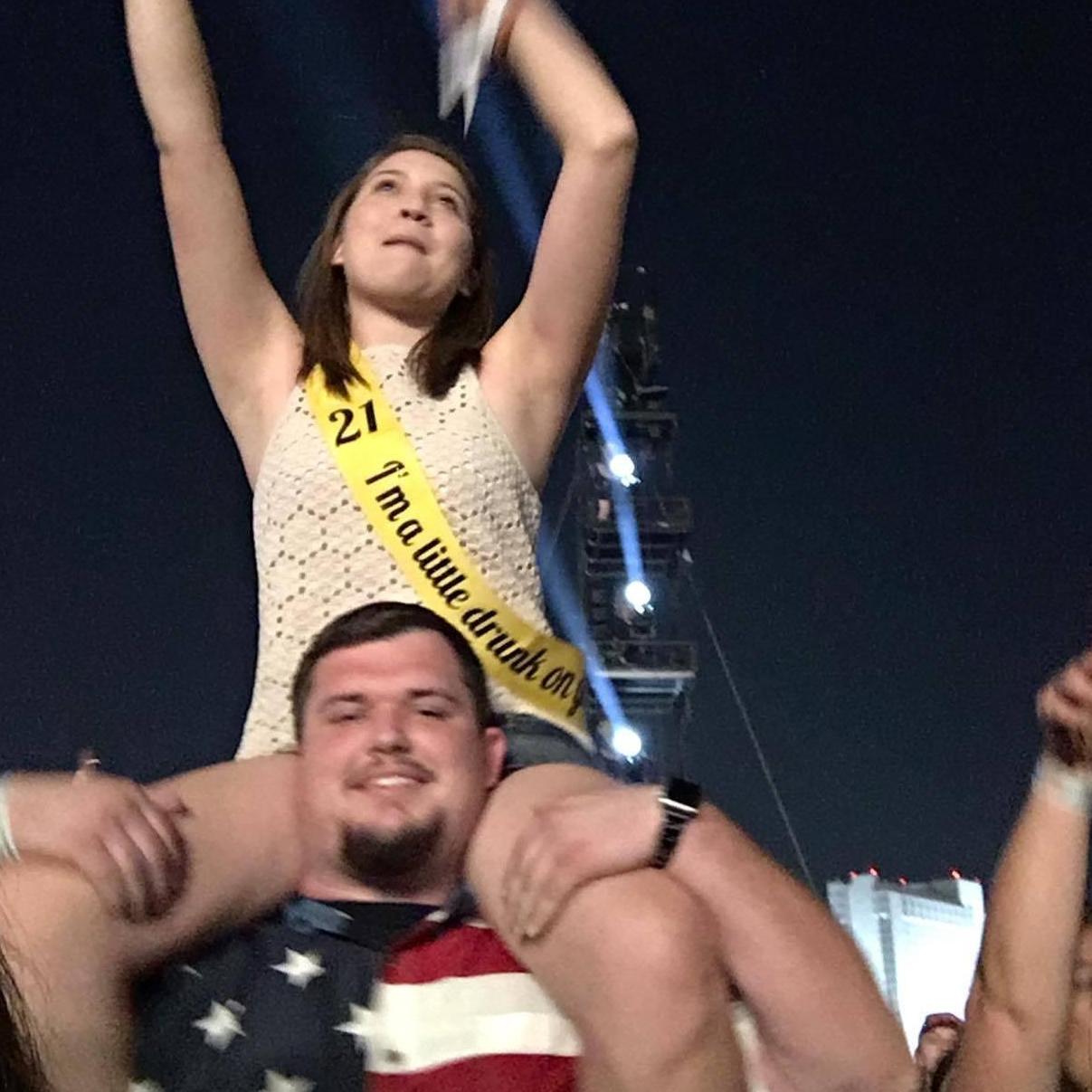 Celebrating Ana's 21st birthday at a country music festival