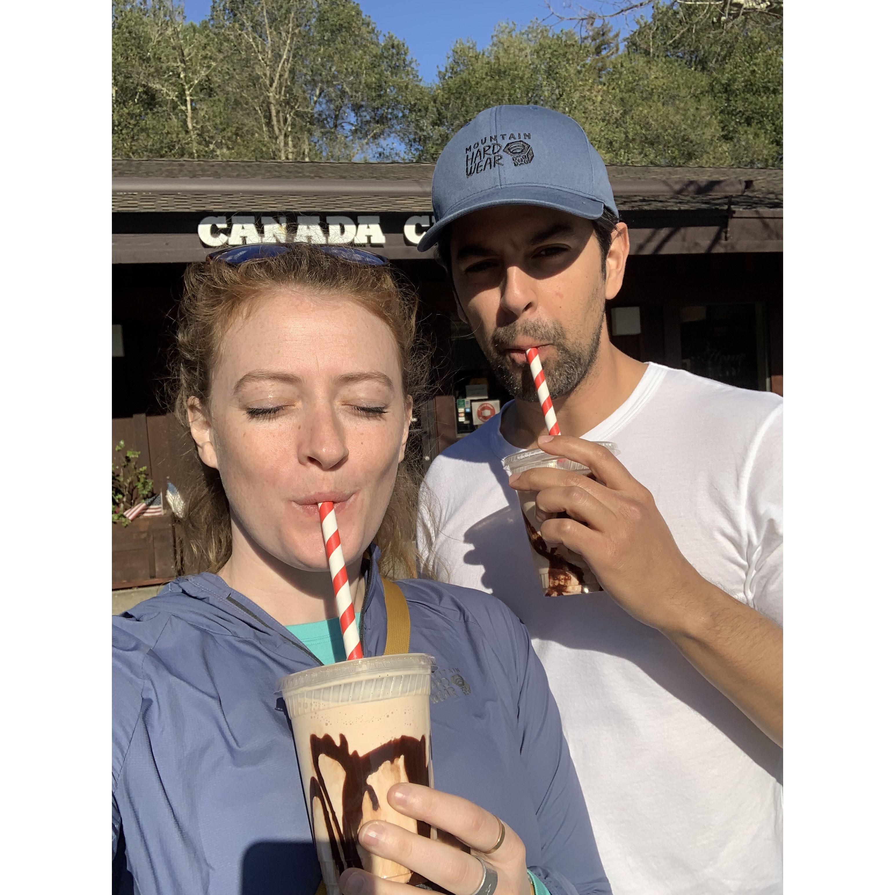 Our fave post-hike treat: milkshakes from Bucks in Woodside