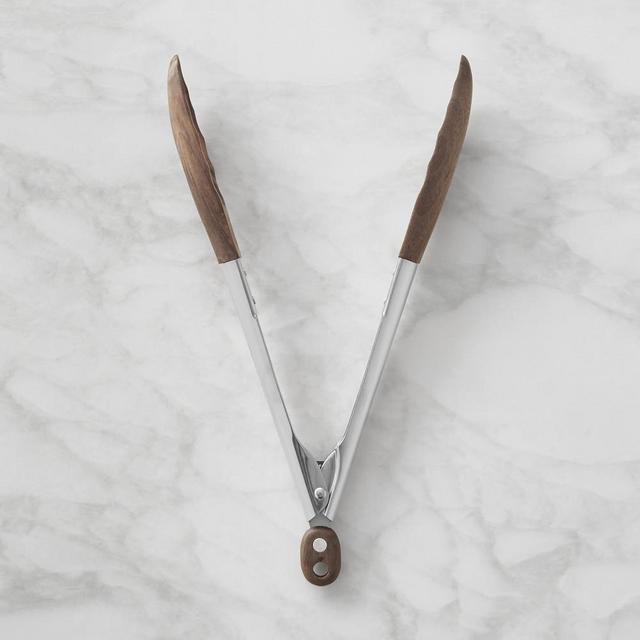 Williams Sonoma FSC Wood Tongs, 9", Walnut