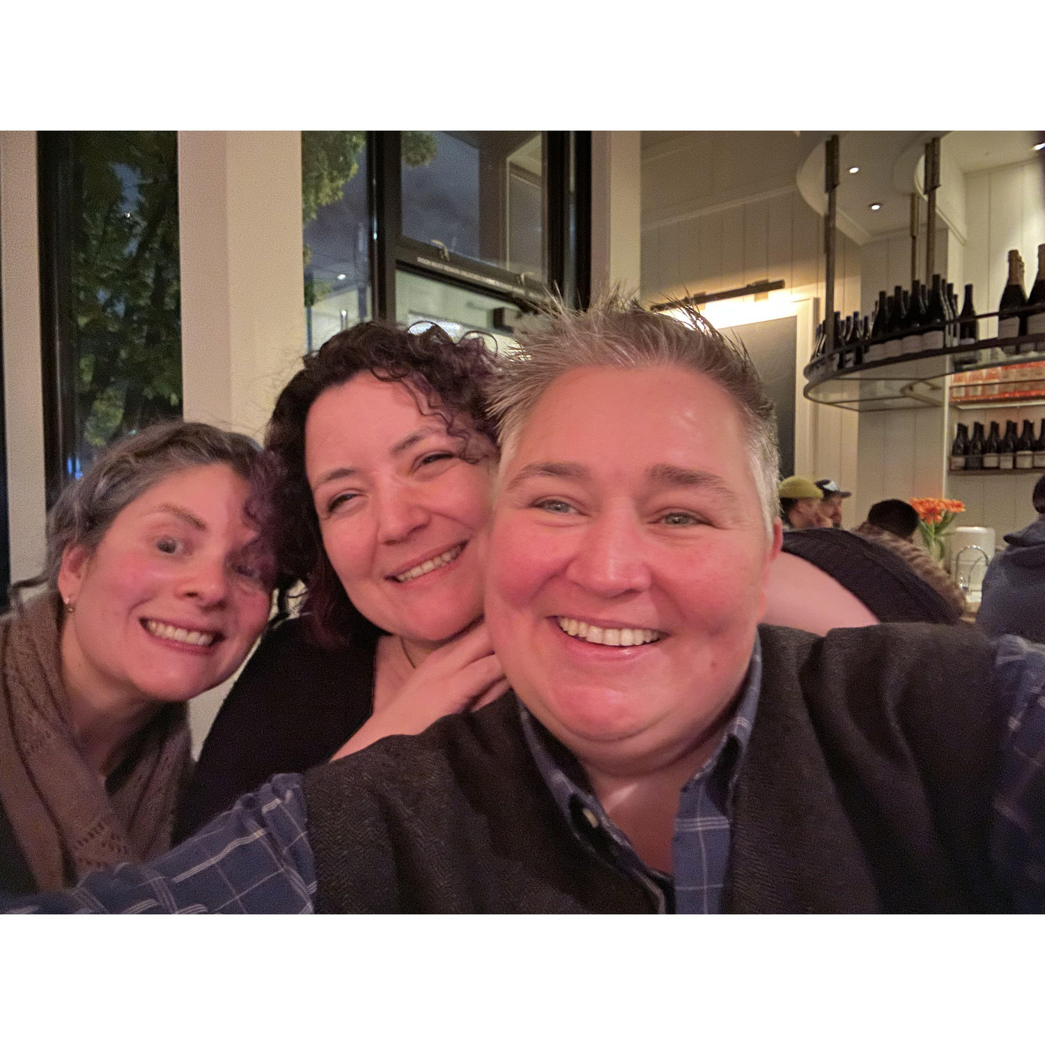 Early in our relationship, celebrating a very good friend's birthday!