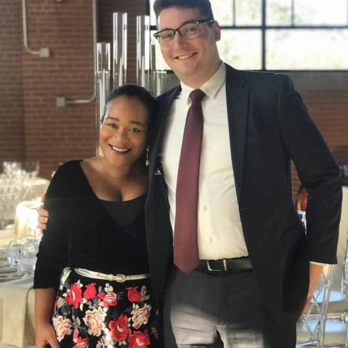 All dressed up for the wedding of Alex's cousin Eric! (We clean up okay!)
