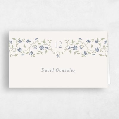 Light Oatmeal, Beige Wedding Place Card - Siofra