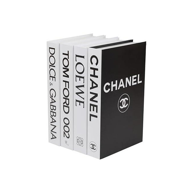 Decorative Books_White - Fake Books for Home Decor, Aesthetic Books for Room Decor, Coffee Table, Living Room, Preppy, Book Shelf, Shelf Decor, Designer Books Decor Set