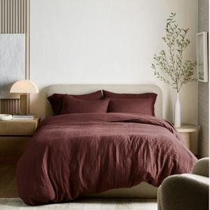 European Linen Duvet Cover in Burgundy