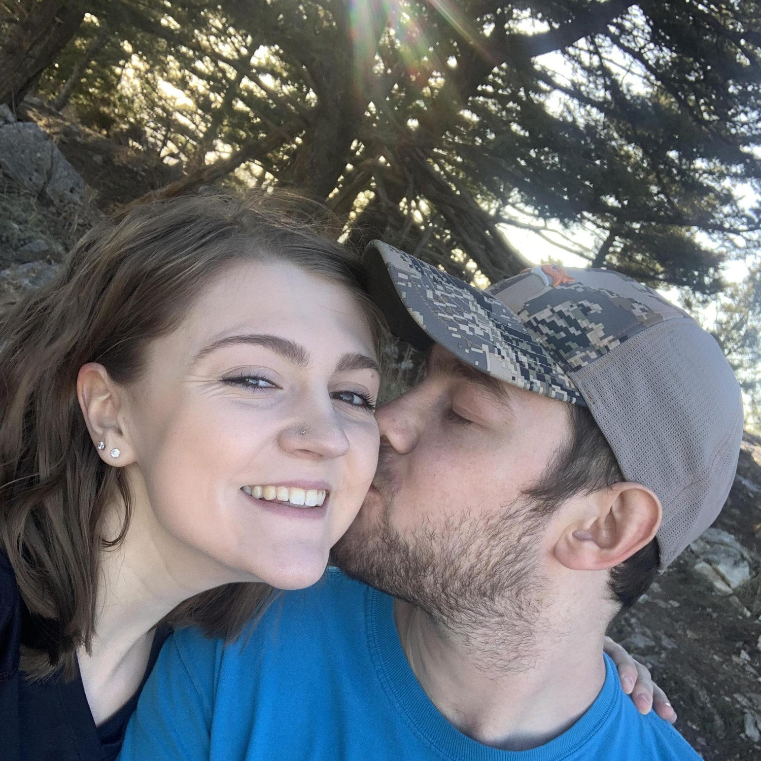 2020. Morning hike before work. M regretted wearing black that day, and complained of possible heat stroke the whole way up. She doesn't know how H can put up with her.