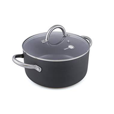 GreenPan Lima 5 Quart Hard Anodized Non-Stick Ceramic Covered Casserole - CW0004158 - Gray