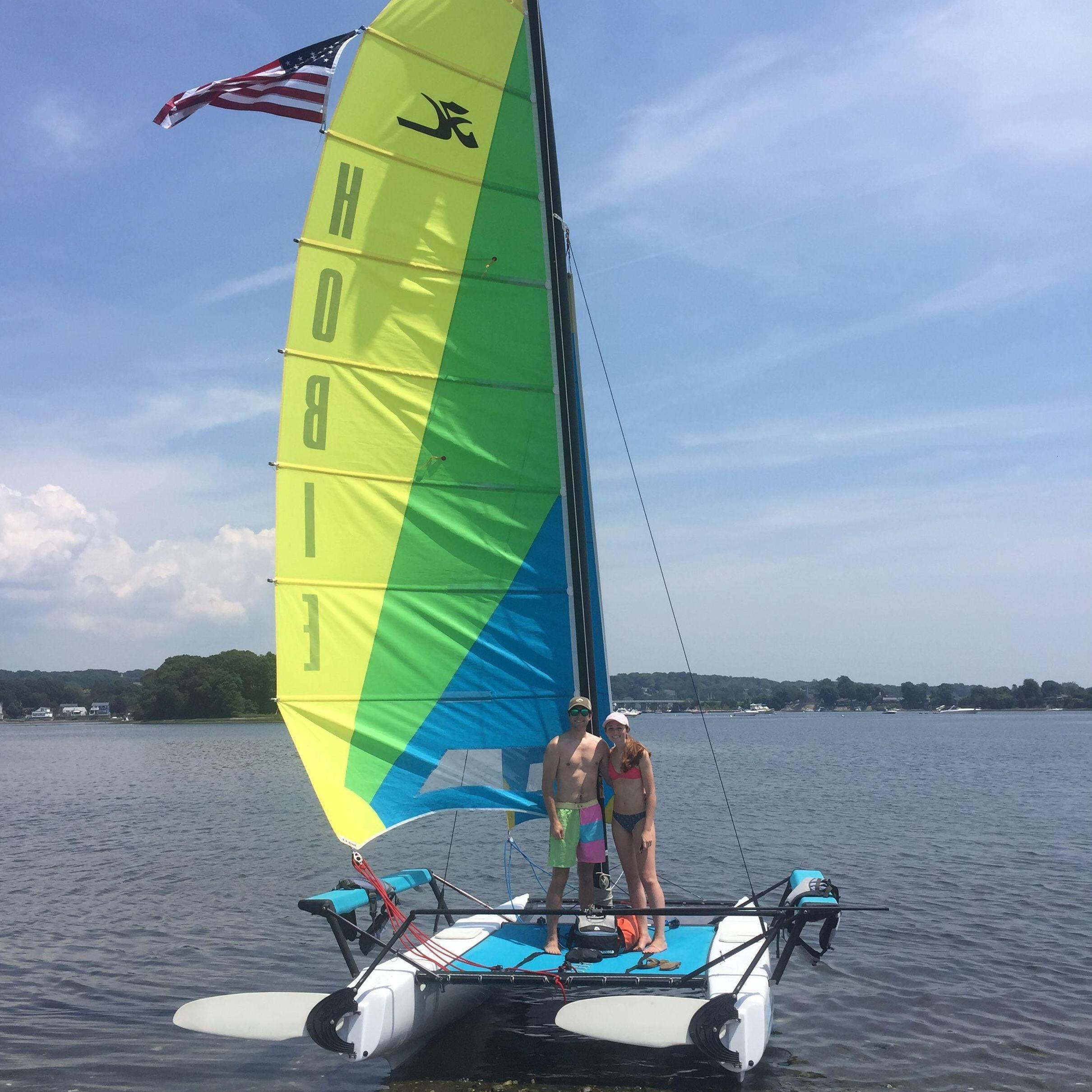 First time sailing our Hobie Getaway, 2019