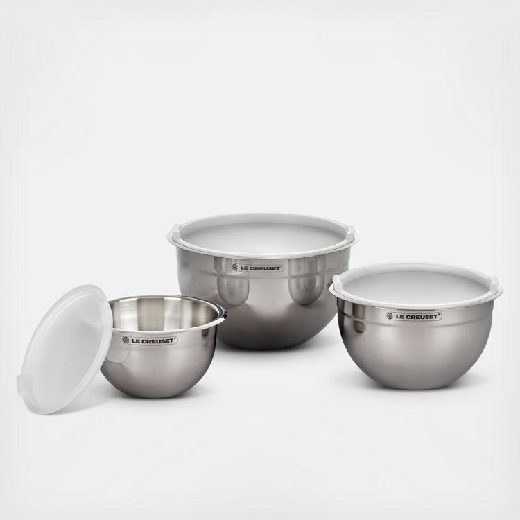Le Creuset, Accessories 3-Piece Nested Mixing Bowl Set with Lids