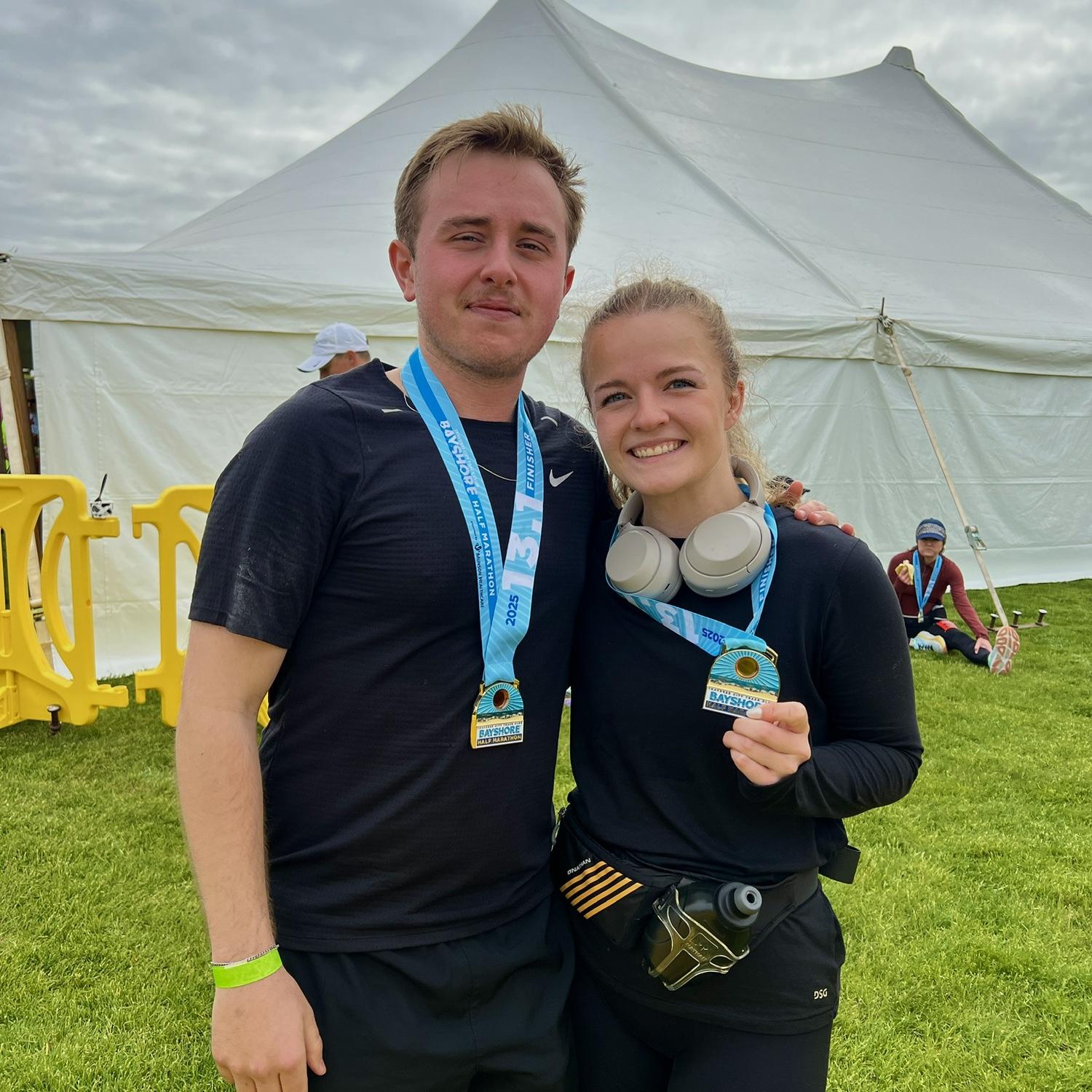 Our first (and last) half marathon together!