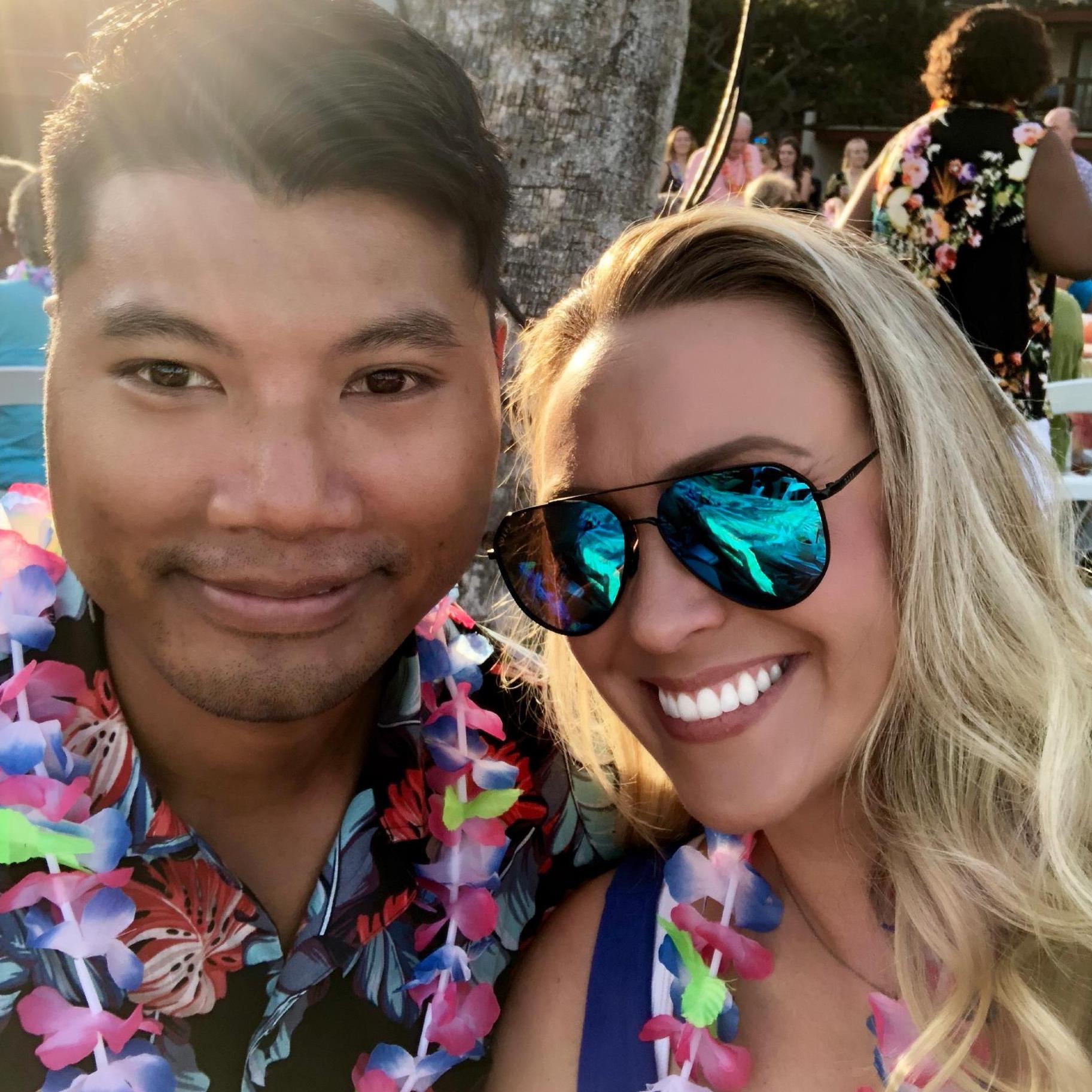 Our annual tradition of going to the Sunset Luau at The Catamaran Hotel