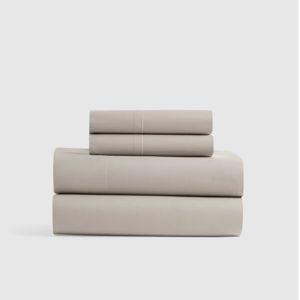 Organic Crisp Percale Sheet Set - King Size (Dove colorway)