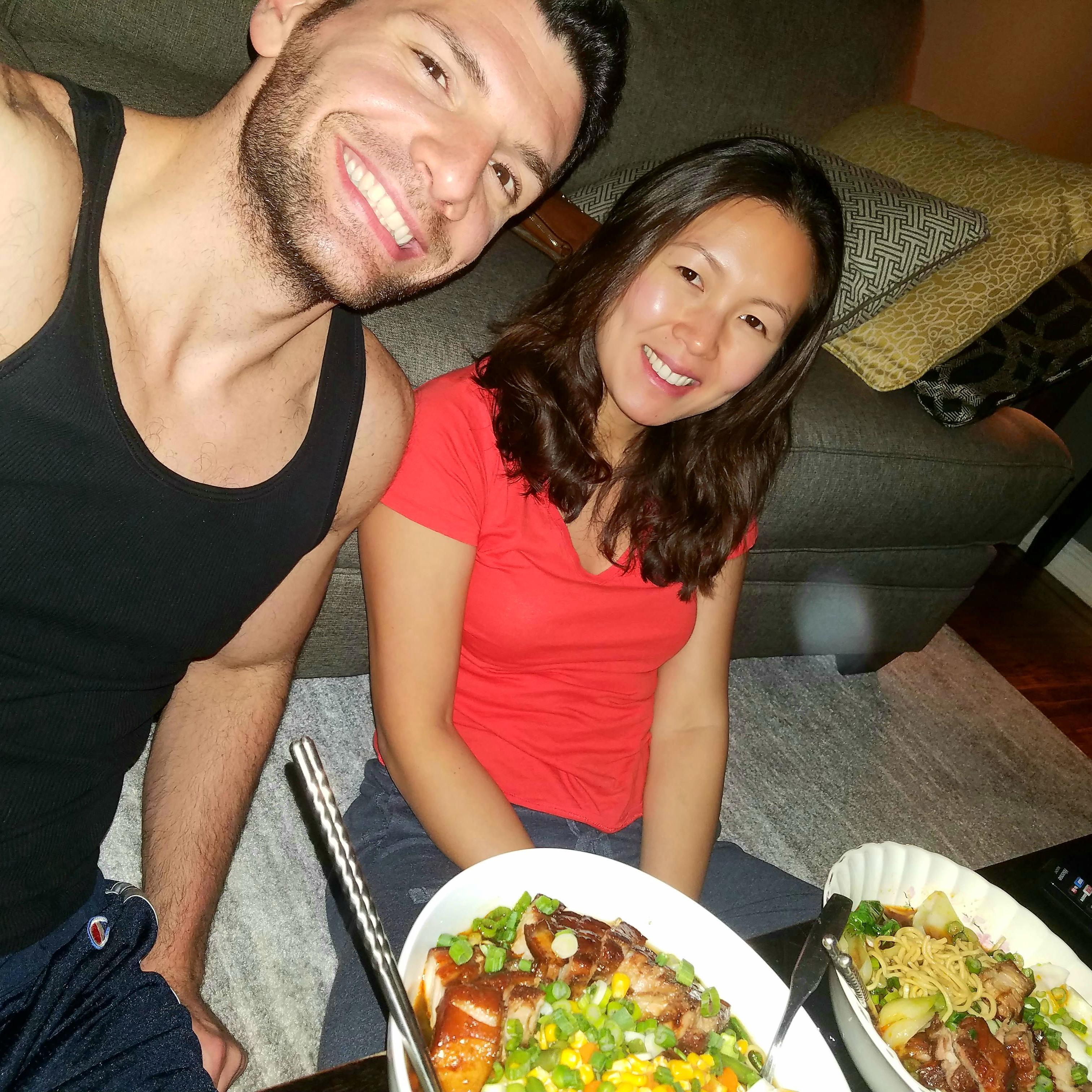 One of our MANY homemade dinners together