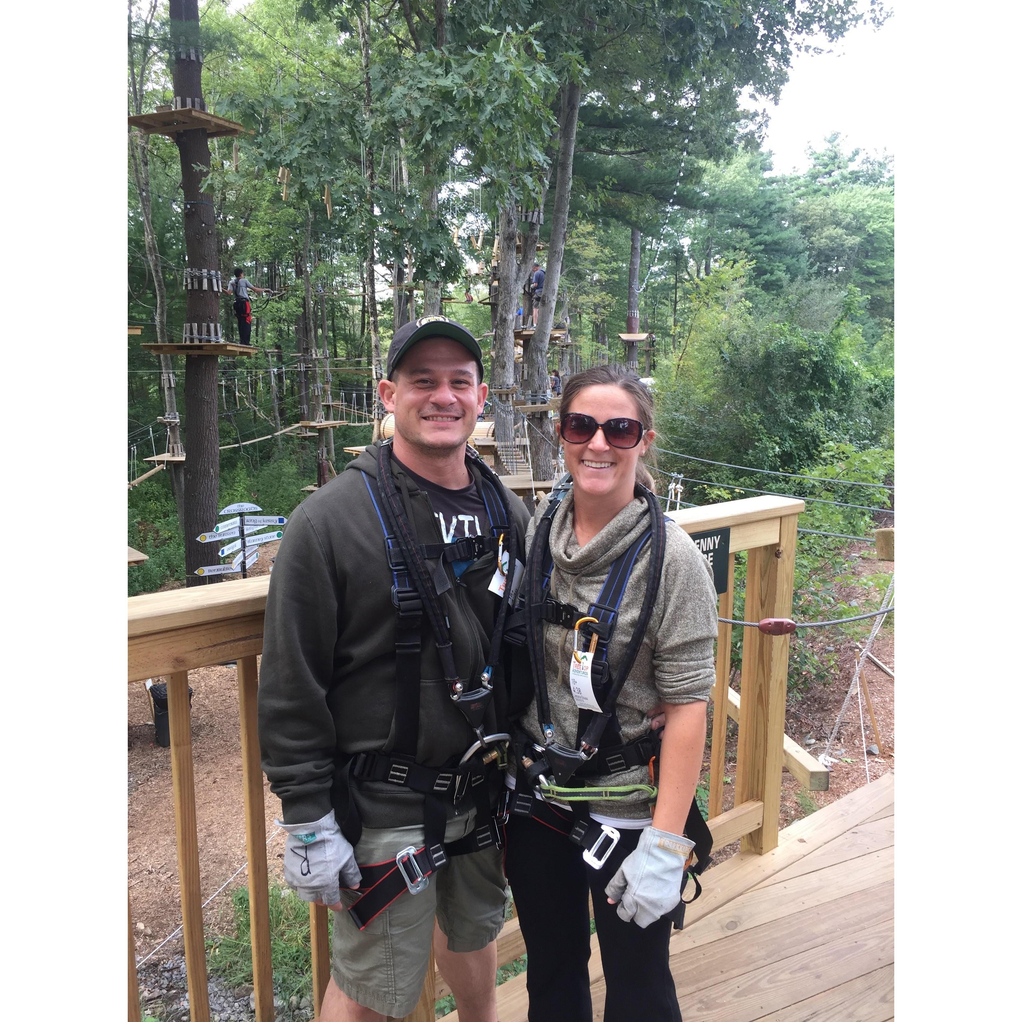 Zip lining!