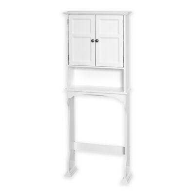 Zenna Home Collette Wood Over-the-Toilet Bathroom Spacesaver in White