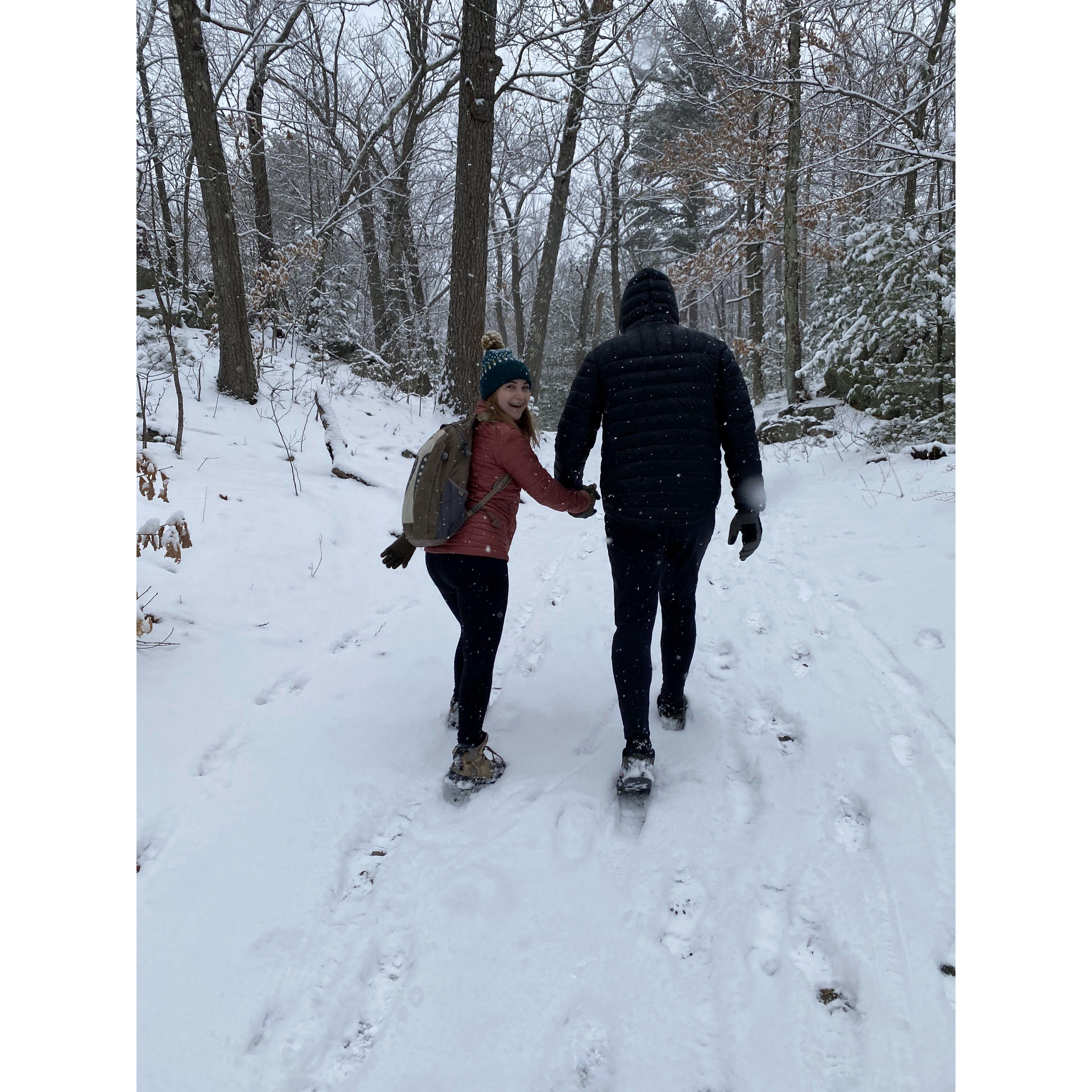 We enjoy an adventure in any weather!