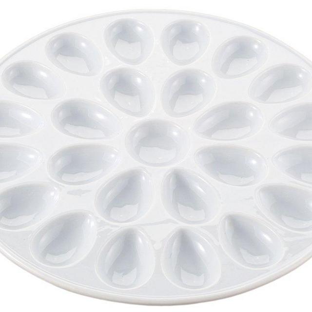 HIC Porcelain Deviled Egg Dish, 13-inch