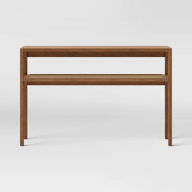 Warwick Narrow Console Table with Shelf Brown - Threshold™